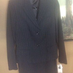 Woman’s pinstripe suit